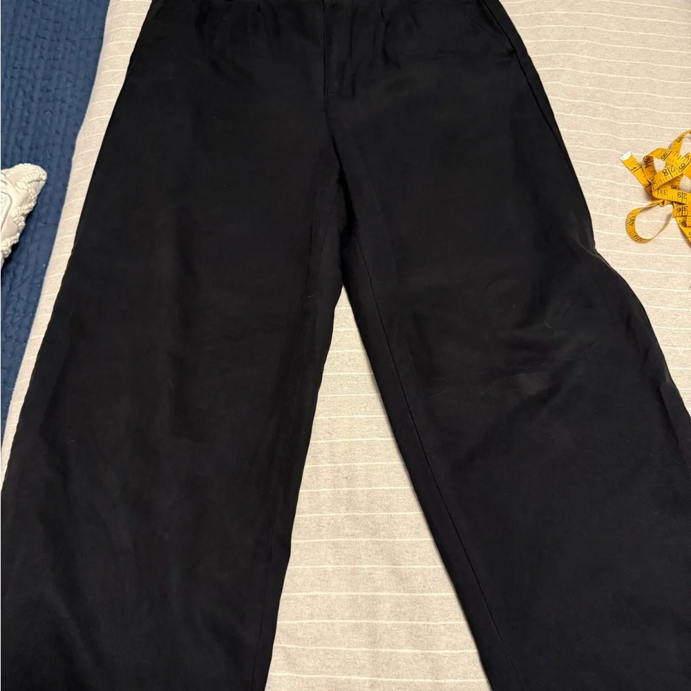 Madewell Harlowe black wide leg pants size 6P - Picture 2 of 8